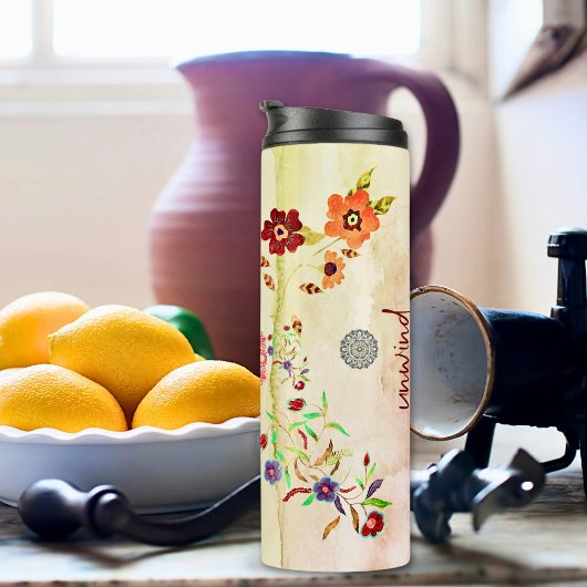 Serenity Blooms Waterverf Bliss Thermosbeker