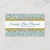Serenity Blue Brocade Gold Lace Colour Swatch Kaar Informatiekaartje (Achterkant)