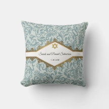 Serenity Blue Brocade Gold Lace Wedding Gift