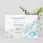 Serenity Blue en Paarse Waterverf Kaart (Staand voorkant)