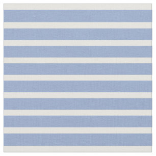 Serenity Blue en White Fine Striped Stof