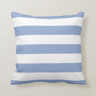 Serenity Blue en White Striped Kussen
