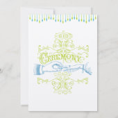 Serenity Blue Modern  Typografie Invite Kaart (Achterkant)