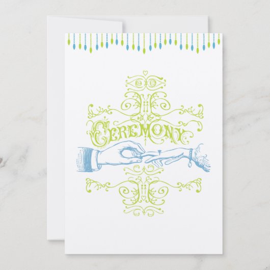 Serenity Blue Modern  Typografie Invite Kaart (Achterkant)