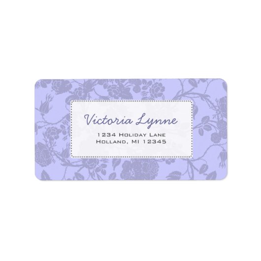 Serenity Blue Roos Return Address Label (Voorkant)