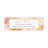 Serenity Blue Roos Return Address Label (Voorkant)