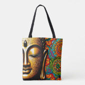 Serenity Boeddha Boodschappentas Tote Bag (Achterkant)