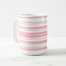 Serenity Boho Blush Pink Organic Stripes Koffiemok