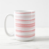 Serenity Boho Blush Pink Organic Stripes Koffiemok (Links)