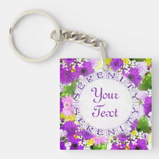 Serenity Bouquet Floral AcrylicTemplate sleutelhan Sleutelhanger
