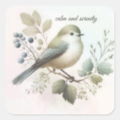Serenity Breeze Kussen Vierkante Sticker (Voorkant)