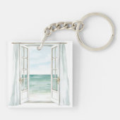 Serenity Calm Ocean Boat Sleutelhanger (Achterkant)