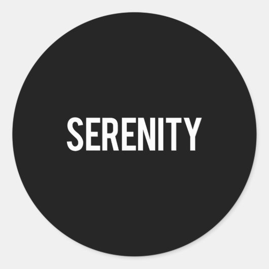 Serenity - Cool New Funny Name Fan Gift Tee  Ronde Sticker (Voorkant)