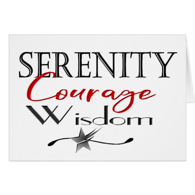 Serenity Courage Wisdom (Voorkant Horizontaal)