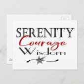 Serenity Courage Wisdom Briefkaart (Voorkant / Achterkant)