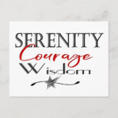 Serenity Courage Wisdom Briefkaart (Voorkant)