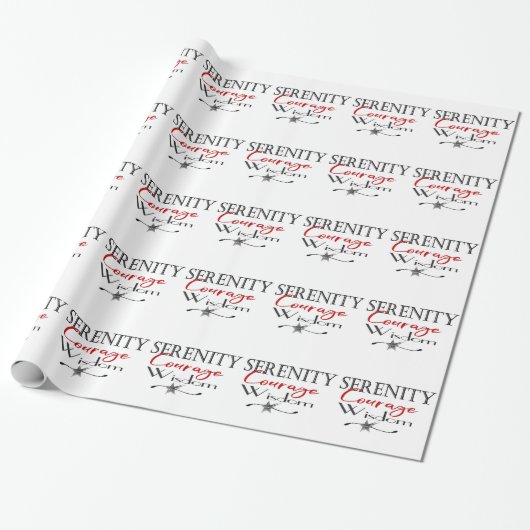 Serenity Courage Wisdom Cadeaupapier (Uitgerold)