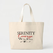 Serenity Courage Wisdom Grote Tote Bag (Voorkant)