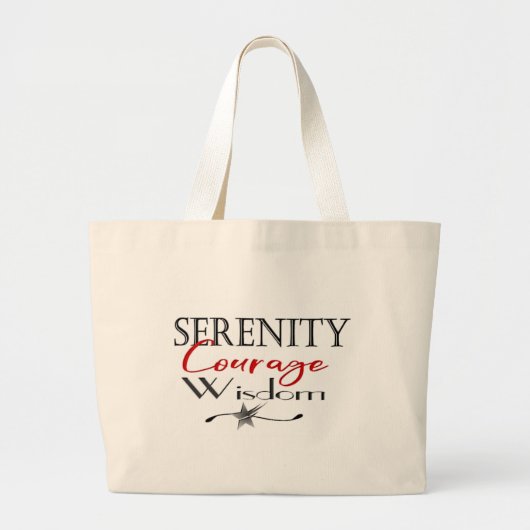 Serenity Courage Wisdom Grote Tote Bag (Voorkant)