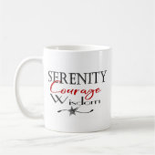 Serenity Courage Wisdom Koffiemok (Links)