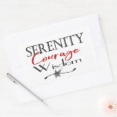 Serenity Courage Wisdom Rechthoekige Sticker (Envelop)