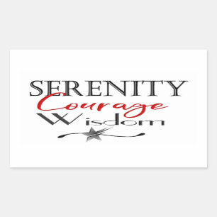 Serenity Courage Wisdom Rechthoekige Sticker