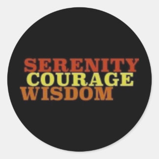 Serenity Courage Wisdom Ronde Sticker