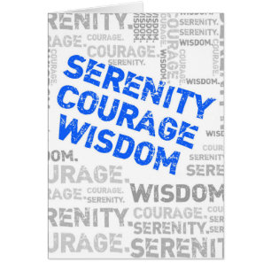Serenity Courage Wisdom word collage