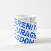 Serenity Courage Wisdom Word Collage Koffiemok (Center)