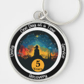 Serenity Custom Sobriety Milestone Gift Sleutelhanger (Voorkant)
