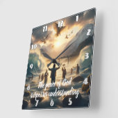 Serenity Dans van Aqua Vierkante Klok (Hoek)