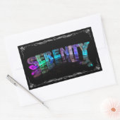 Serenity - De naam Serenity in 3D Lights (Foto Rechthoekige Sticker (Envelop)