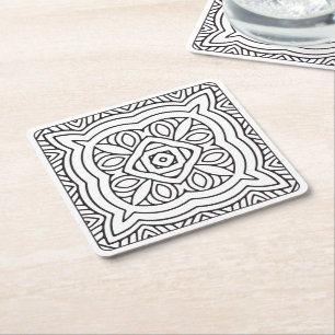 Serenity DIY Adult Coloring Disposable Onderzetter