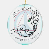 Serenity Dove Keramisch Ornament (Links)