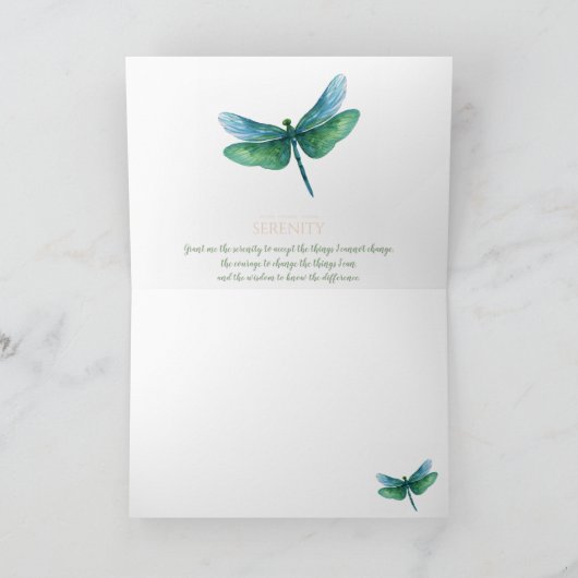 Serenity Dragonfly Bedankkaart (Binnen)