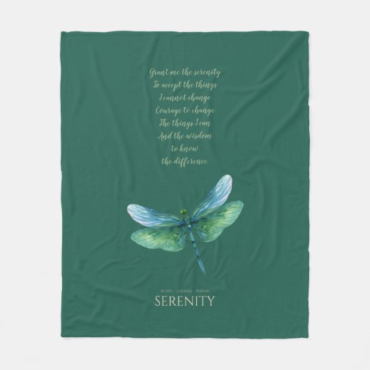 Serenity Dragonfly Fleece Deken (Voorkant)