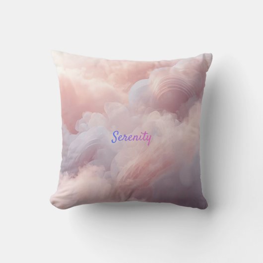 Serenity Droomwolk Esthetisch Worp Kussen (Voorkant)