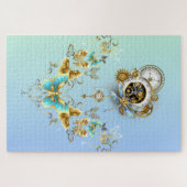 Serenity Engine – Teal Mechanische Bloem Legpuzzel (Horizontaal)