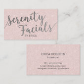 Serenity Facials Skincare Salon Spa Esthetician #2 Visitekaartje (Voorkant / Achterkant)