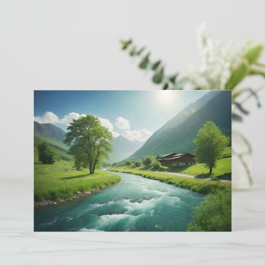 Serenity Feestdagenkaart (Staand voorkant)