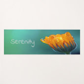 Serenity Floral Blauwgroen Oranje ventilator Yogamat (Voorkant (horizontaal))