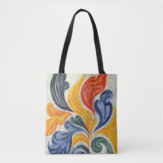 Serenity Flower Dreams Abstract Tote Bag (Voorkant)