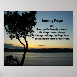 Serenity Gebed Avond Zonsondergang Fotografisch Poster