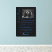Serenity Gebed Blauw Canvas Afdruk (Insitu (Houten vloer))