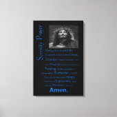Serenity Gebed Blauw Canvas Afdruk (Voorkant)