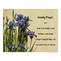 Serenity Gebed Blauwe Irissen Bloemstuk