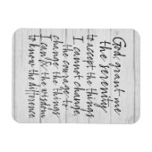 Serenity Gebed - Bounce Calligraphy Script Modern Magneet (Horizontaal)