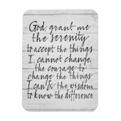 Serenity Gebed - Bounce Calligraphy Script Modern Magneet (Verticaal)