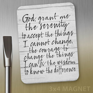 Serenity Gebed - Bounce Calligraphy Script Modern Magneet