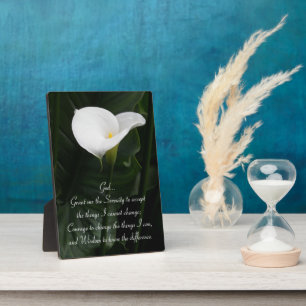 Serenity Gebed Calla Lily Bloemen Fotoplaat